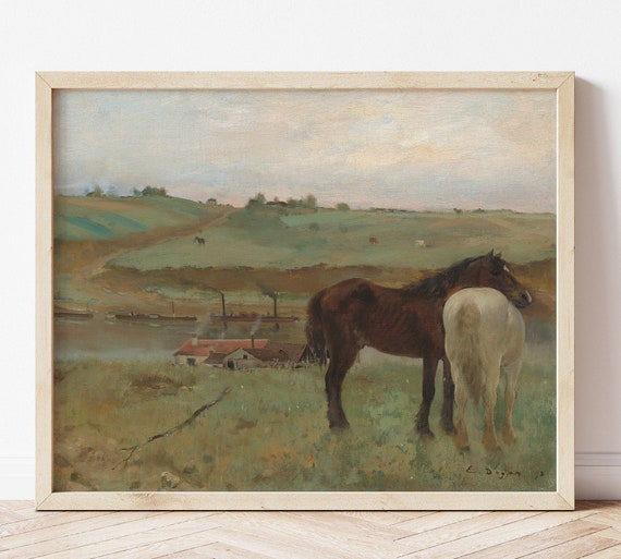 Vintage Horses Print Instant Download Printable Wall Art - Etsy