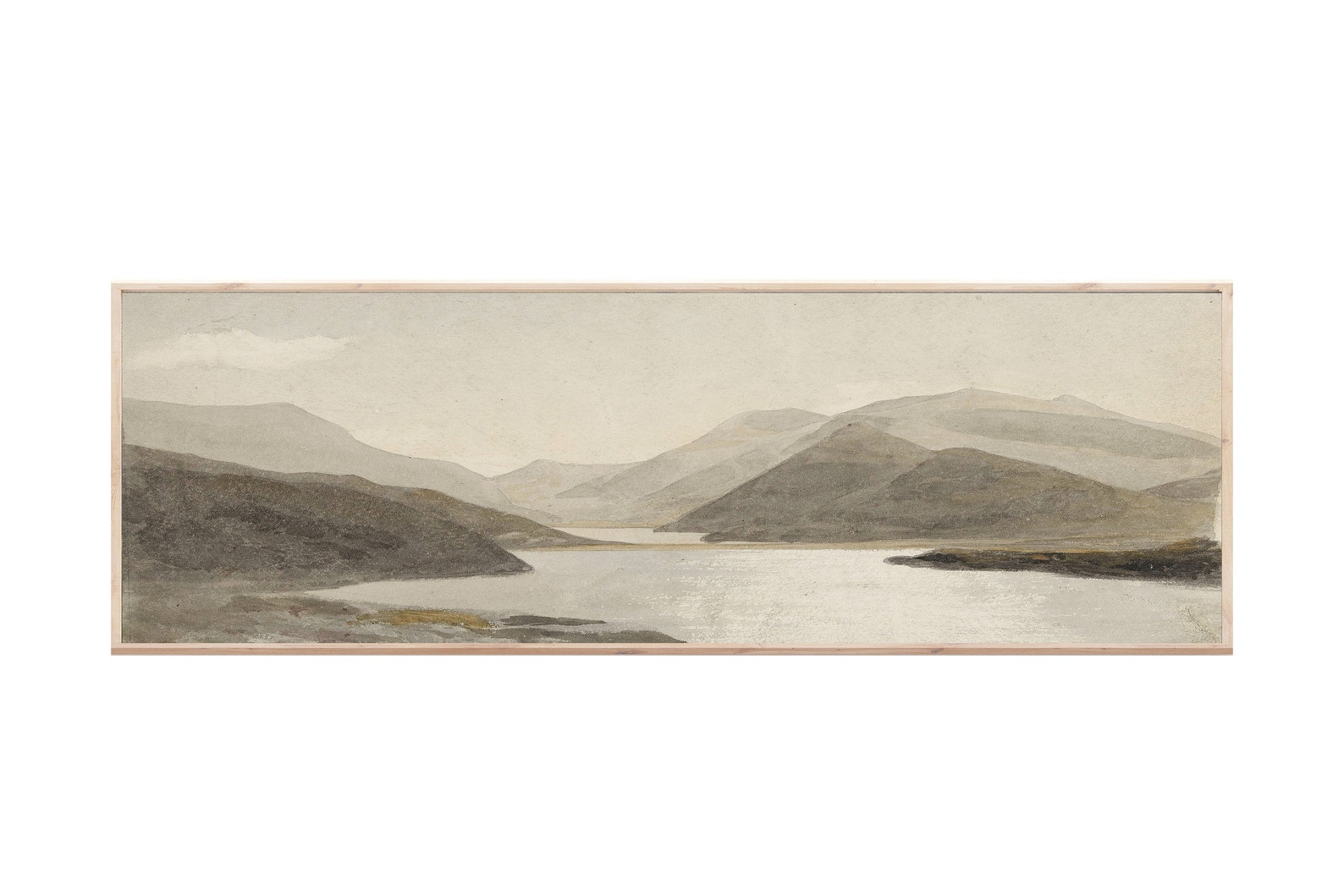 Long Landscape Painting Panoramic Art Print Instant Etsy