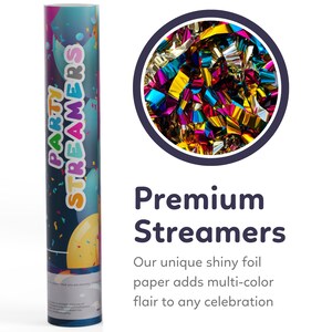 12Pack No Mess Streamers,Romantic Colorful Hand Throw Streamers Poppers,No Mess Confetti Poppers For Wedding,Birthday,Party Celebrations,Graduation,Party Favors Shows