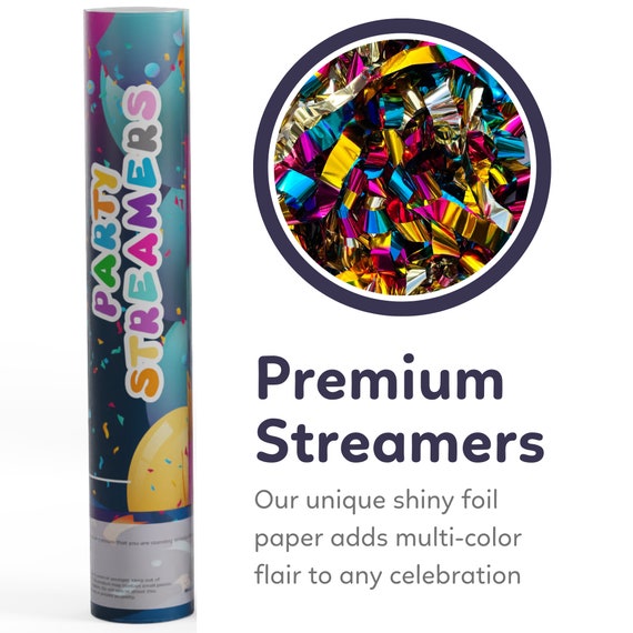 Homezo No Mess Streamers, Throw Streamers Party Paper Streamers No