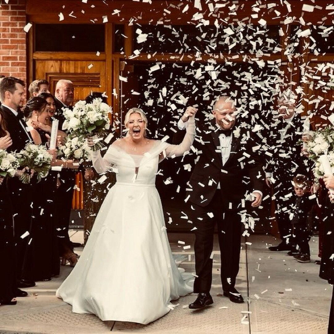 Wedding White Confetti Popper Biodegradable, Confetti Cannons