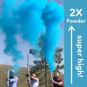 Extra Large Pink & Blue Gender Reveal Powder Poppers (24 inch), No Mess 100% Biodegradable, Unique Gender Reveals Ideas, Gender Reveal Smoke