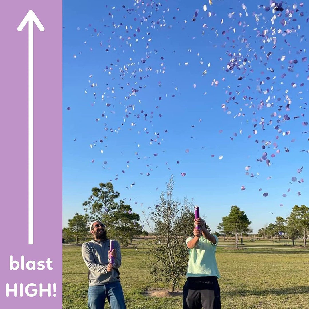 2 Pack Biodegradable Purple Confetti Poppers ecofriendly Etsy