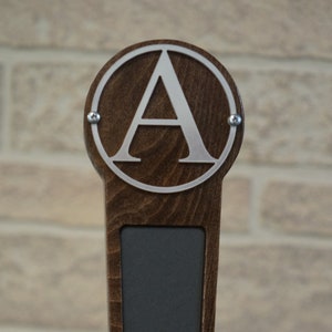 Custom Metal Monogram Tap Handle
