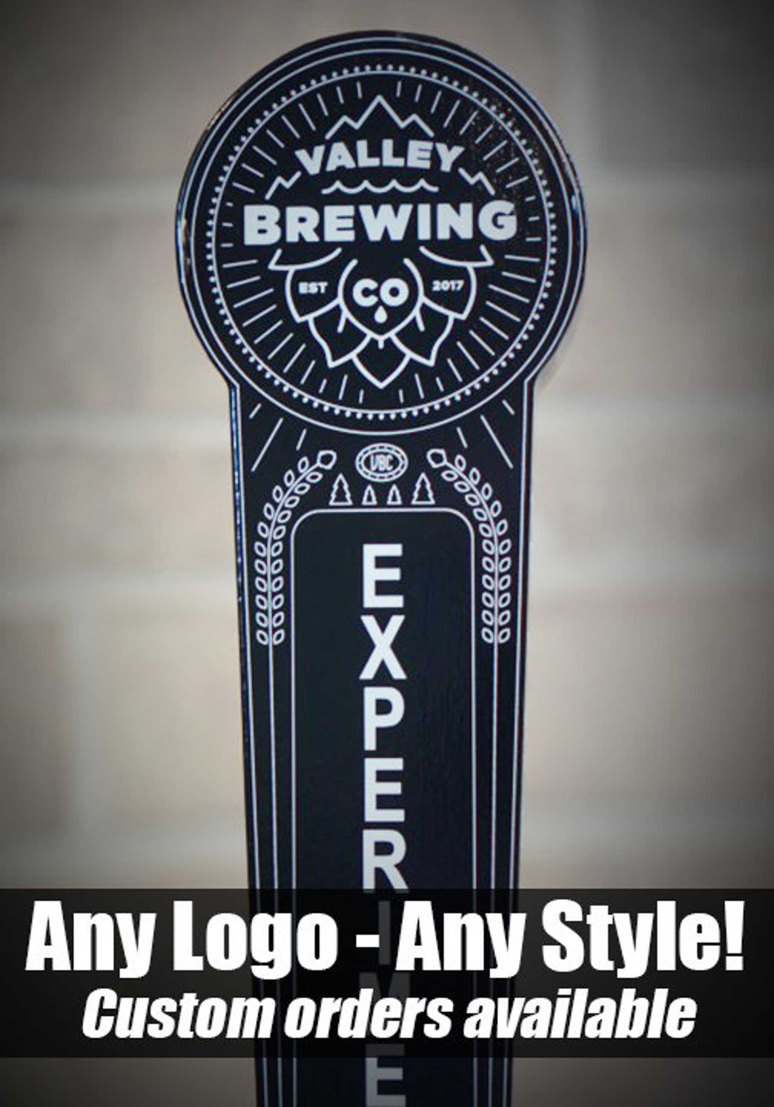 Custom Wood Monogram Tap Handle Chalkboard or Whiteboard Etsy