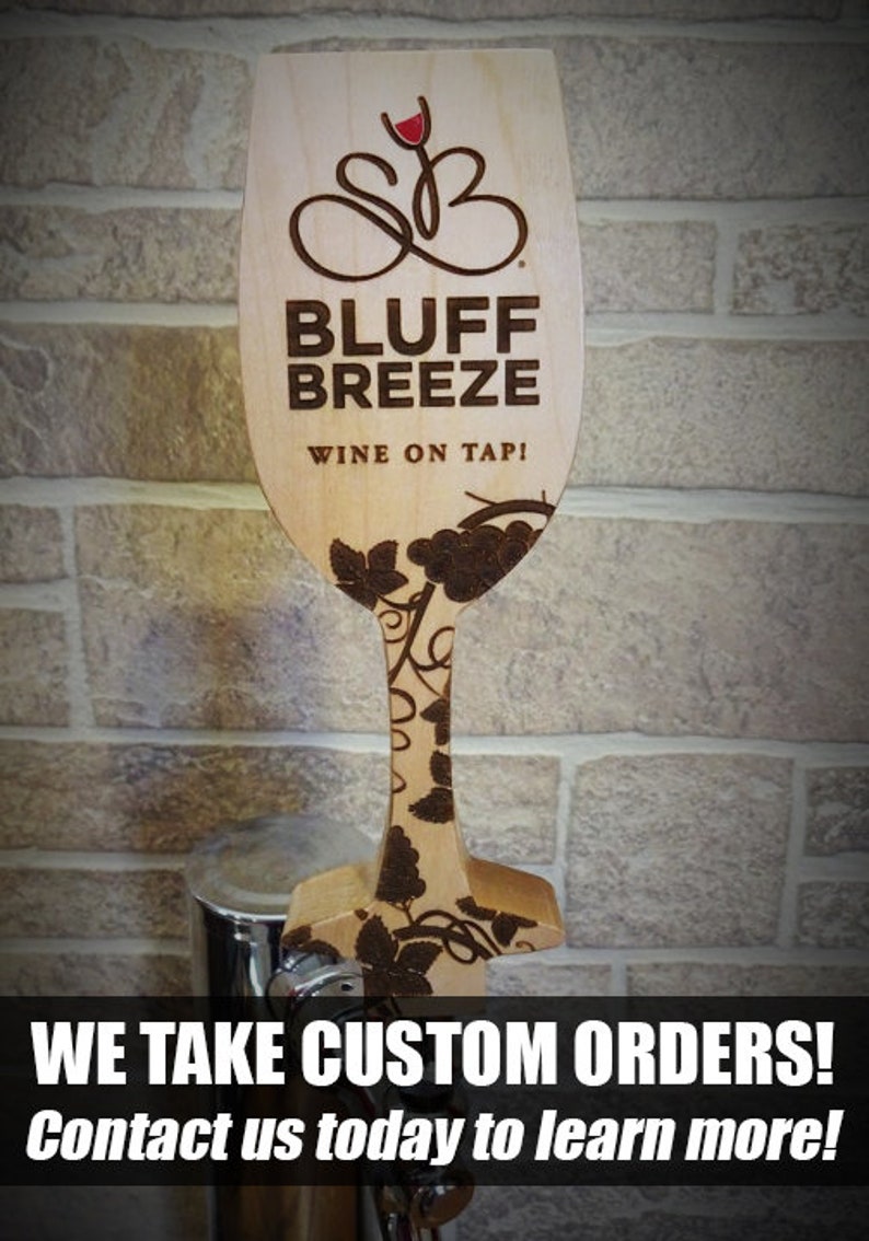 Custom Name Tap Handle White or Maple Etsy