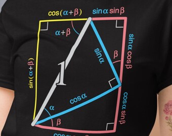 Angle-Sum Trigonograph, mathy unisex tee