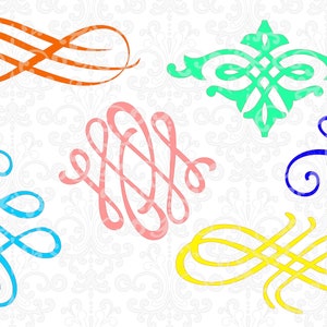 Flourishes SVG, DXF, PNG
