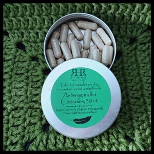 Organic Ashwagandha Capsules: 500mg, Vegan, Ayurveda 30-count