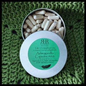 Organic Ashwagandha Capsules: 500mg, Vegan, Ayurveda 90-count