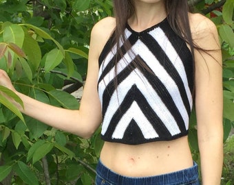 Kapper Afleiding Monopoly Strip Crop Top - Etsy