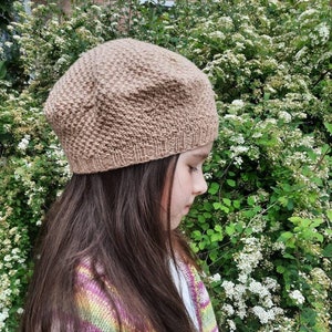 merino wool beret for girl/merino knit beret girl/girls beige beret/beige knitted beret toddler girl/toddler girl knit beret/toddler beret