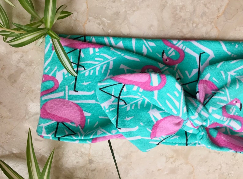 Newborn Headband Baby girl flamingo headband for babyBaby Turban summer Bow Hair Scarf
