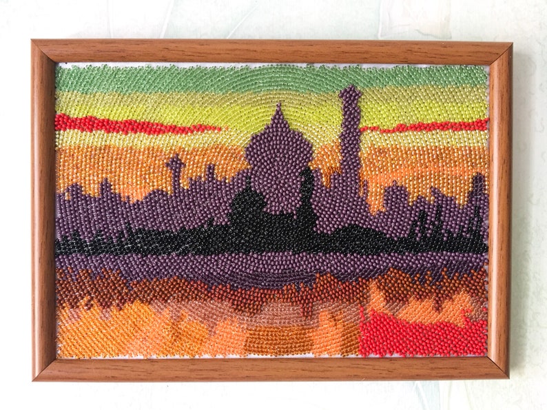 oriental night embroidered picturemosque embroidered pictureframed beaded pictureArabia night beaded picturesnight city beaded picture