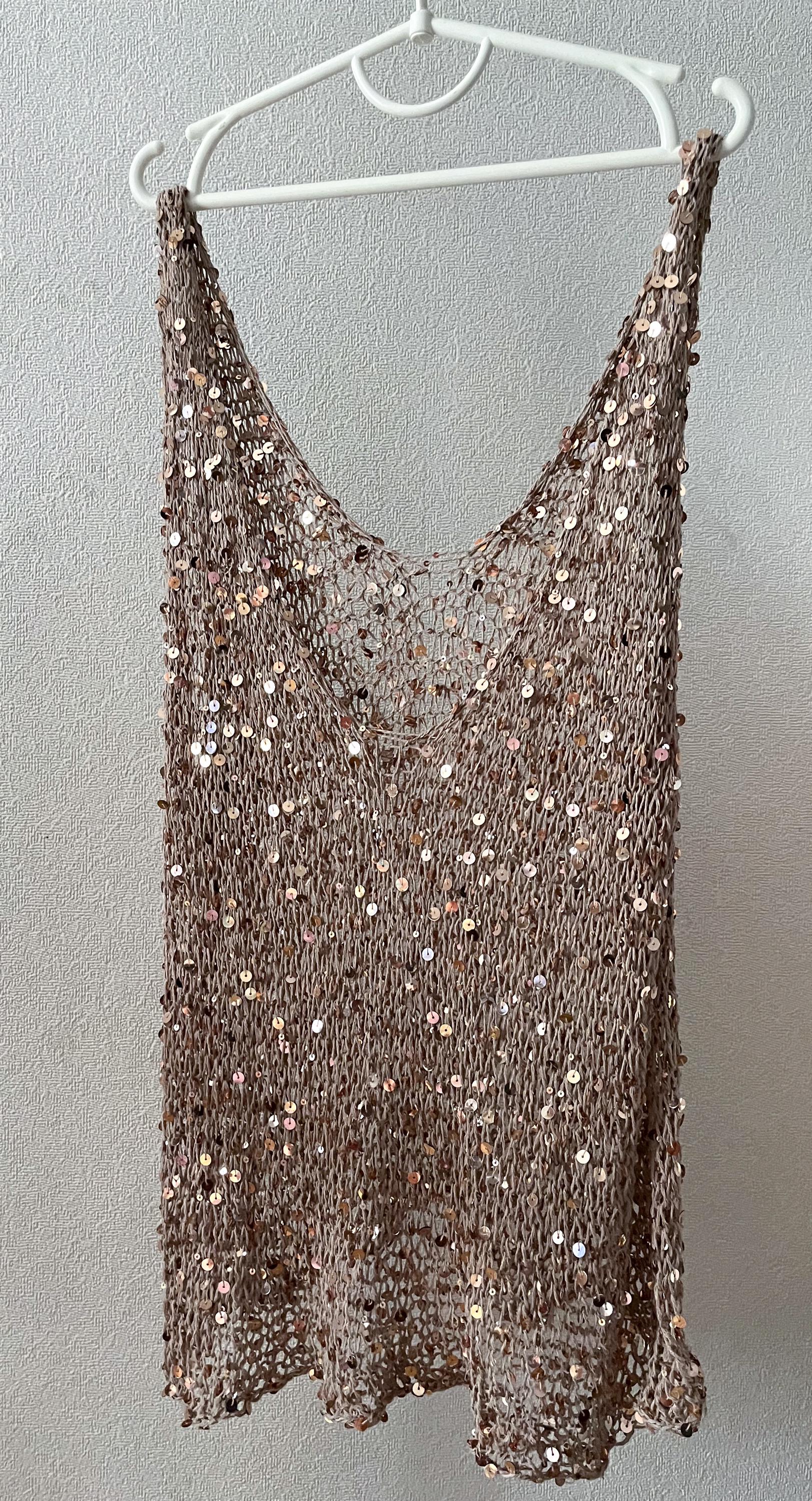 Top Zara doré à paillettes (neuf) - Vêtements
