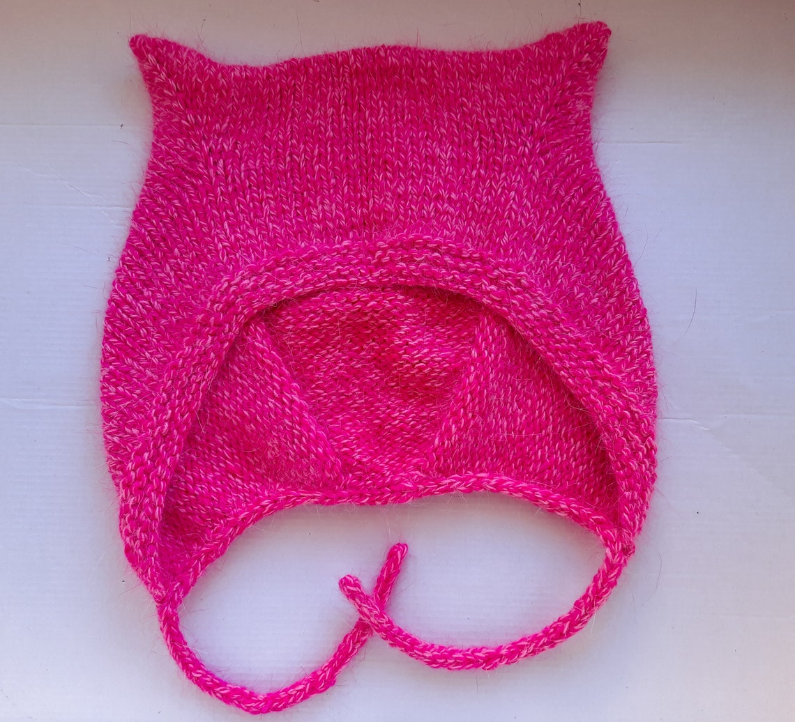 Cat Ears Knit Adult Knit Cat Ears Hat/knit Etsy