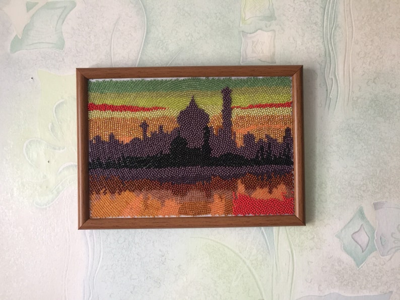 oriental night embroidered picturemosque embroidered pictureframed beaded pictureArabia night beaded picturesnight city beaded picture