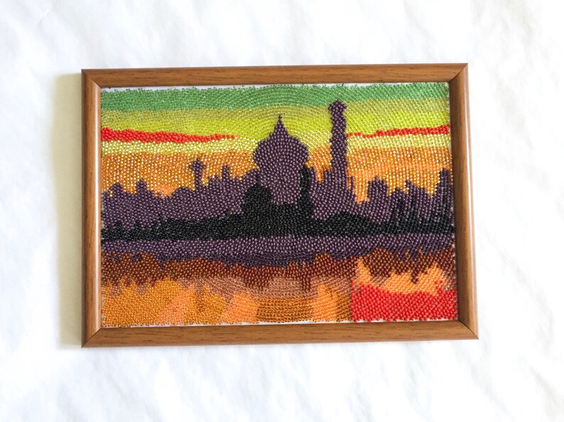 oriental night embroidered picturemosque embroidered pictureframed beaded pictureArabia night beaded picturesnight city beaded picture