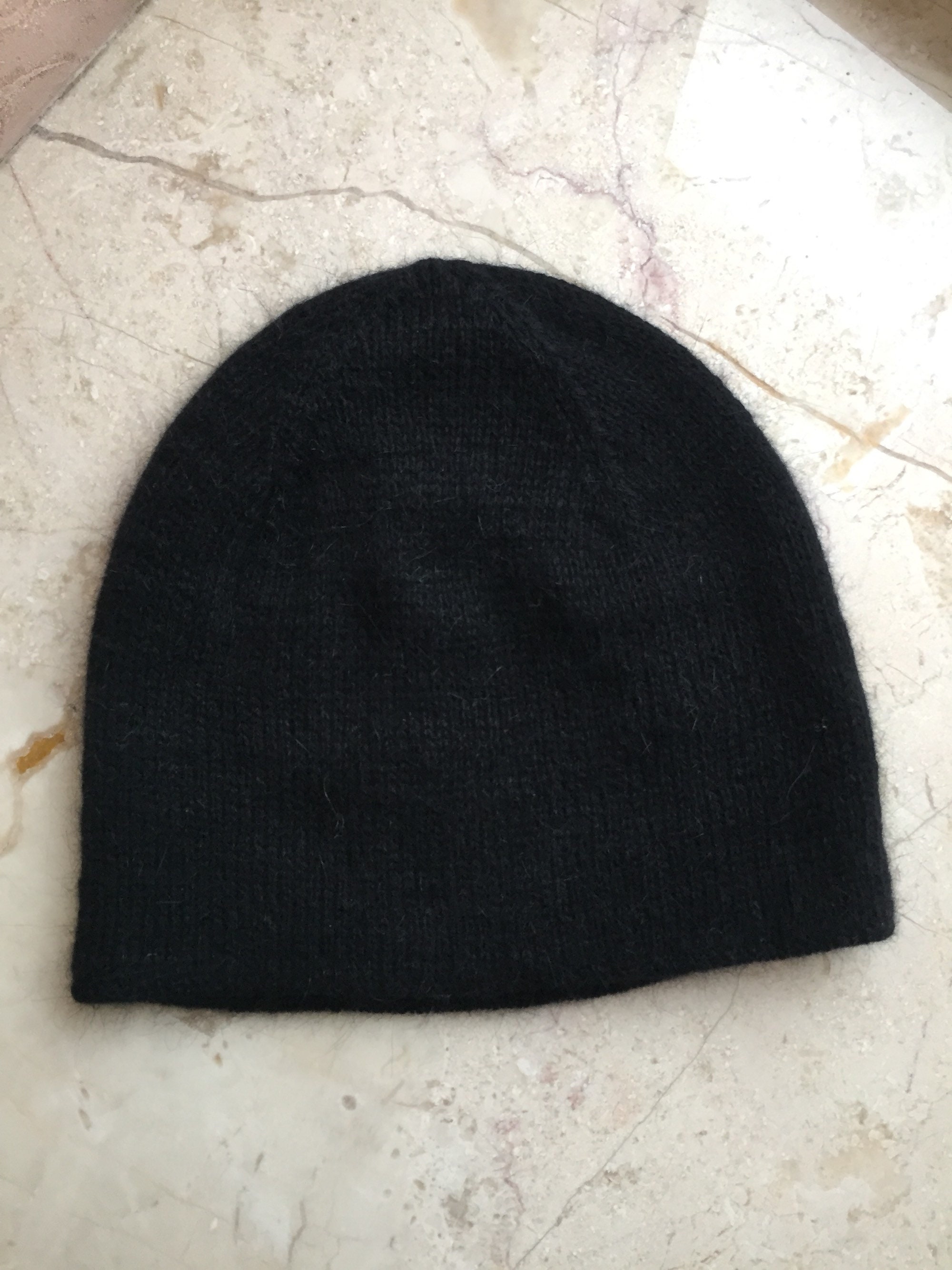 Black Angora Beanie for Women/women Knit Slouchy Black Hat/angora ...