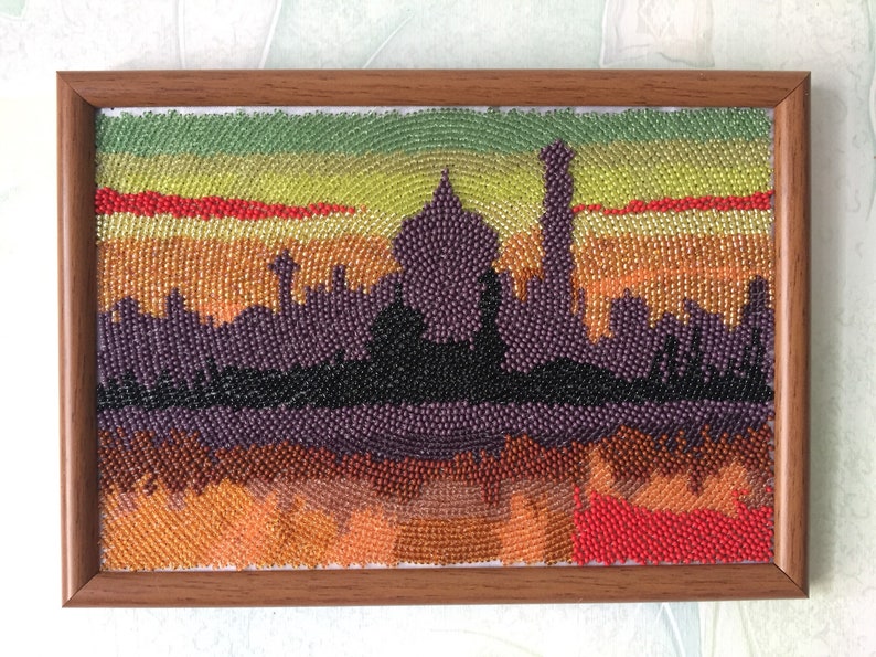 oriental night embroidered picturemosque embroidered pictureframed beaded pictureArabia night beaded picturesnight city beaded picture