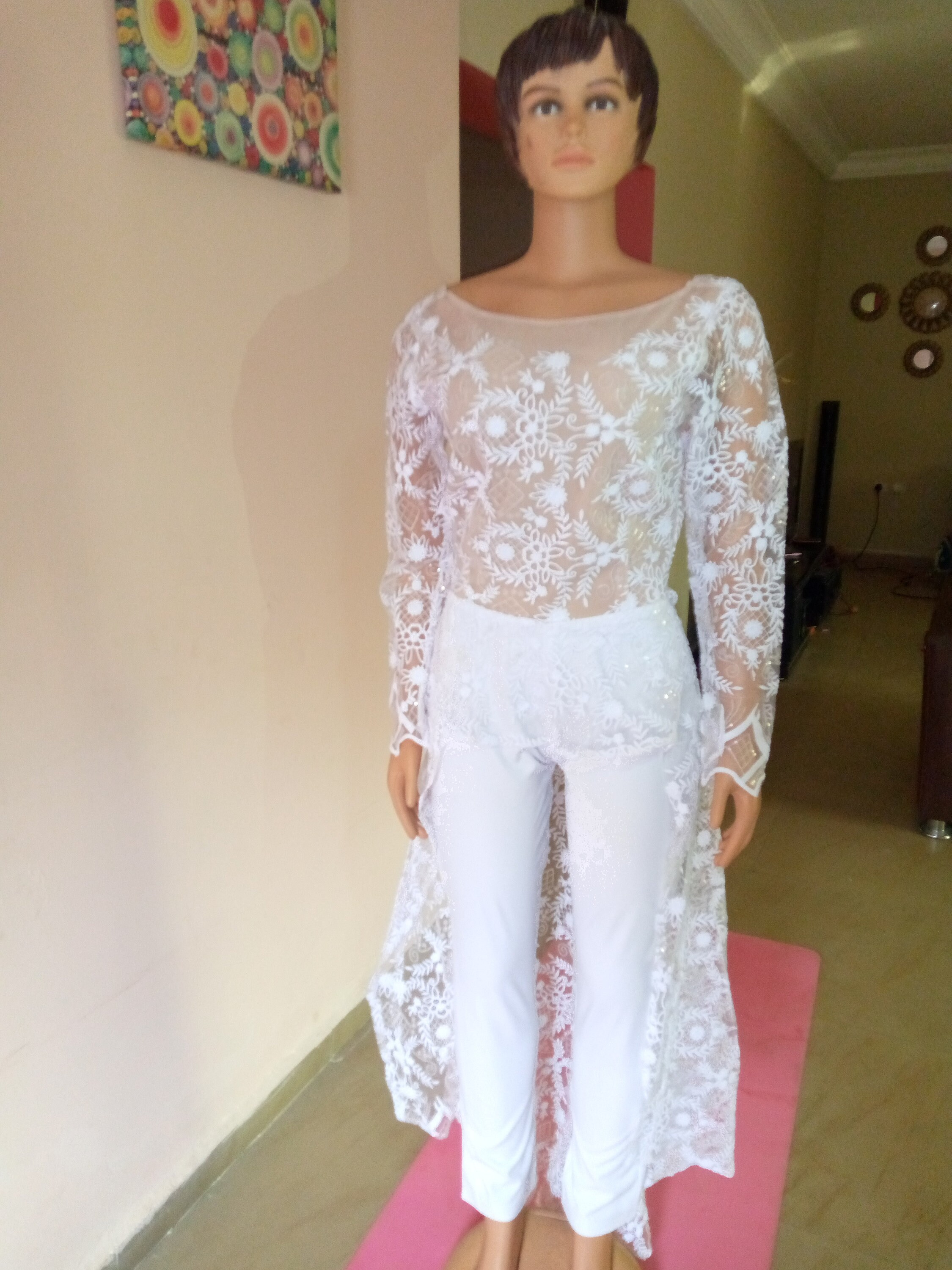 Bruiloft Jumpsuit Bruid / Bruiloft Jumpsuit met trein / Etsy