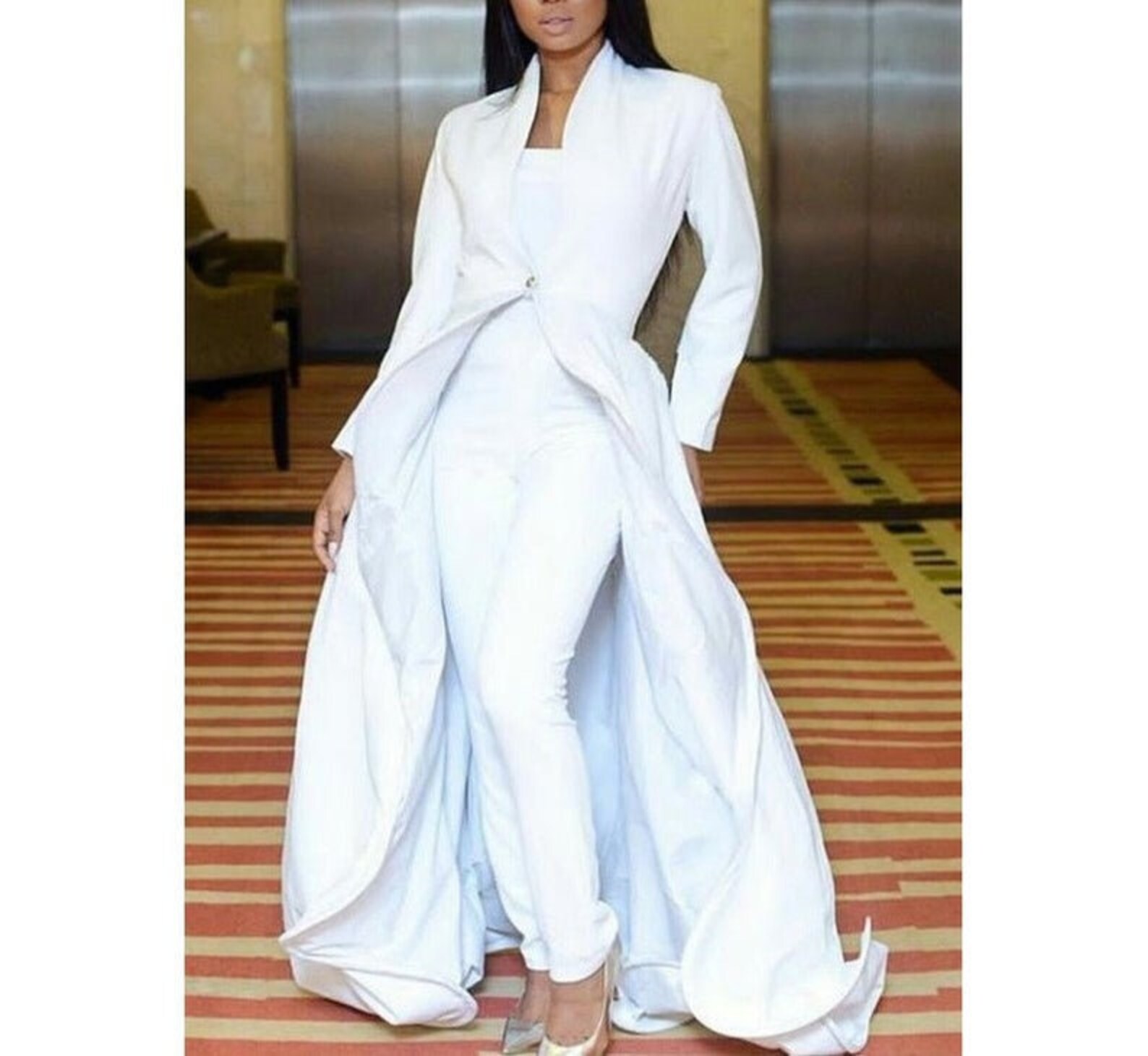 Women Wedding Jumpsuit With Cape Jacket Romper With Cape Etsy