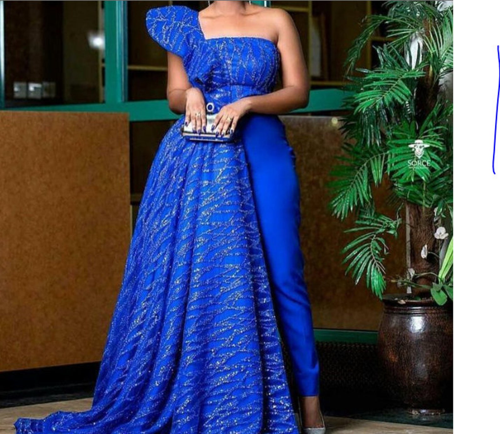 Lace Dressy Women's Bridal Jumpsuit With Cape/ladies Blue Etsy