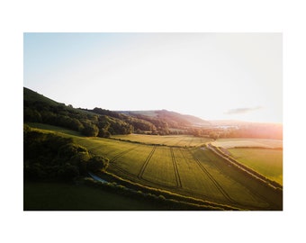 Summer Sunset, South Downs National Park - Didling, West Sussex - Photography landscape print