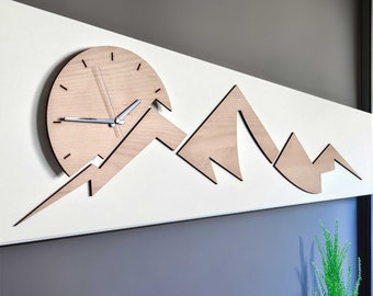 Grande horloge murale moderne, décor artistique avec chiffres, silencieux, Unique, en bois, minimaliste, assez surdimensionné, Kit d'horloge murale 30 40 50 pouces
