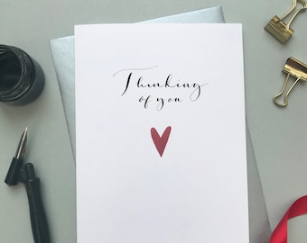 Thinking of You Card, Thinking of You, Embossed Heart