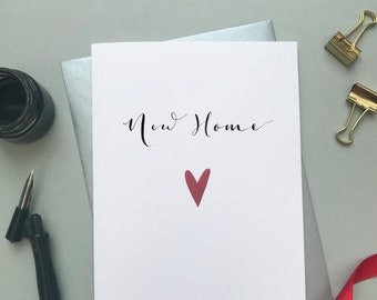 New Home Card, New Home, Happy New Home, Embossed Heart