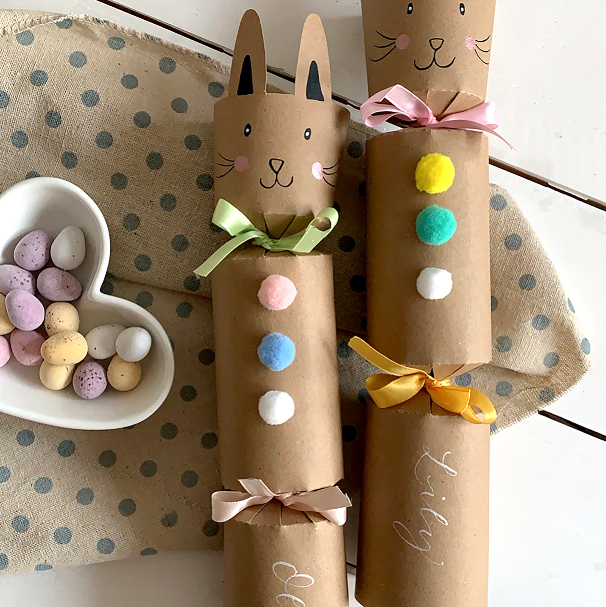 Easter Crackers Personalised Crackers Easter Bunny Etsy