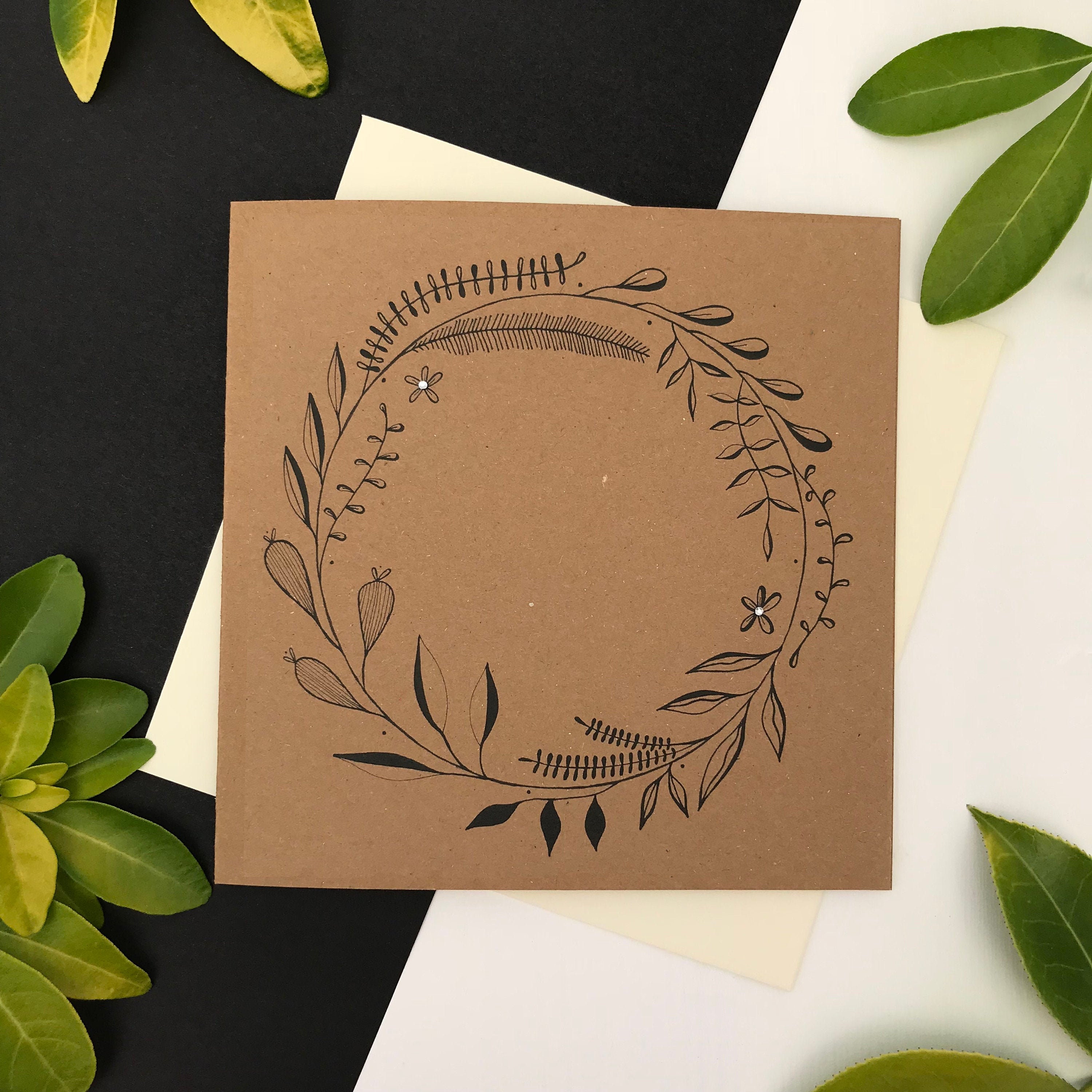 Grußkarte Geburtstagskarte Blanko Grußkarte Florale - Etsy.de