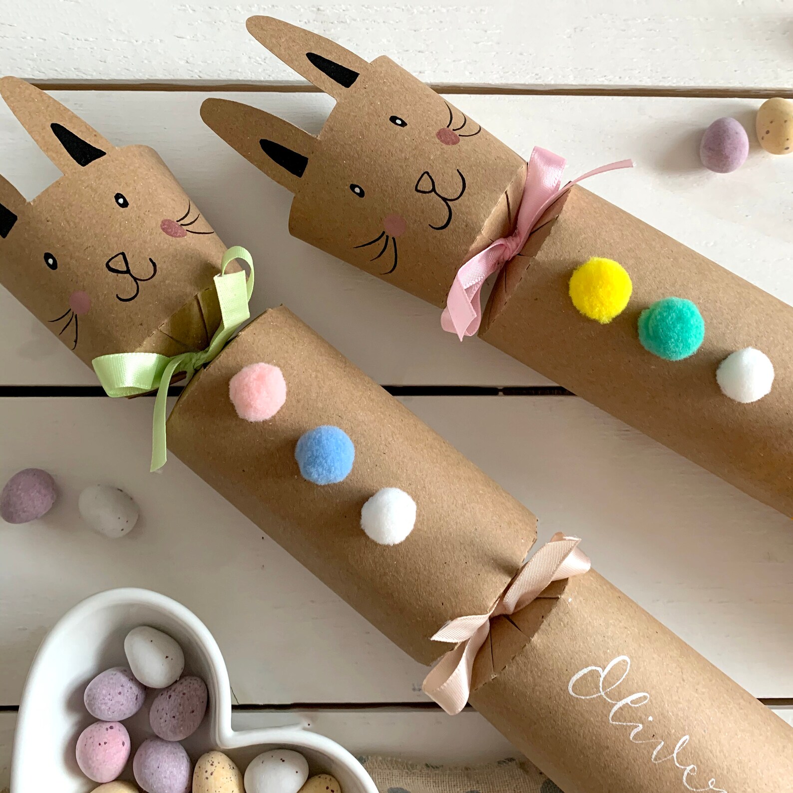 Easter Crackers Personalised Crackers Easter Bunny Etsy