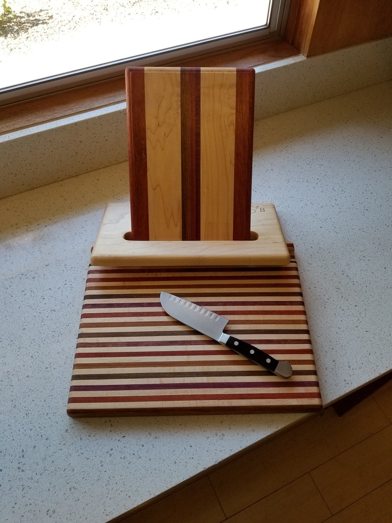 Cookbook Stand Tablet Stand Cutting Board. the Chop Easel Etsy