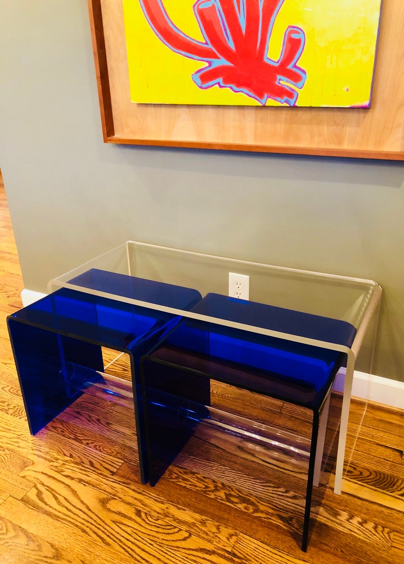 Nesting Acrylic Coffee Table 3 Piece Etsy