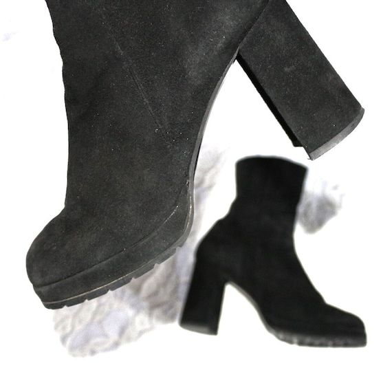Platform suede ankle boots EU/DE size. 39 slim y2… - image 1
