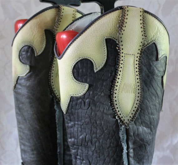 Cowboy boots leather y2k high quality EU/DE size … - image 7