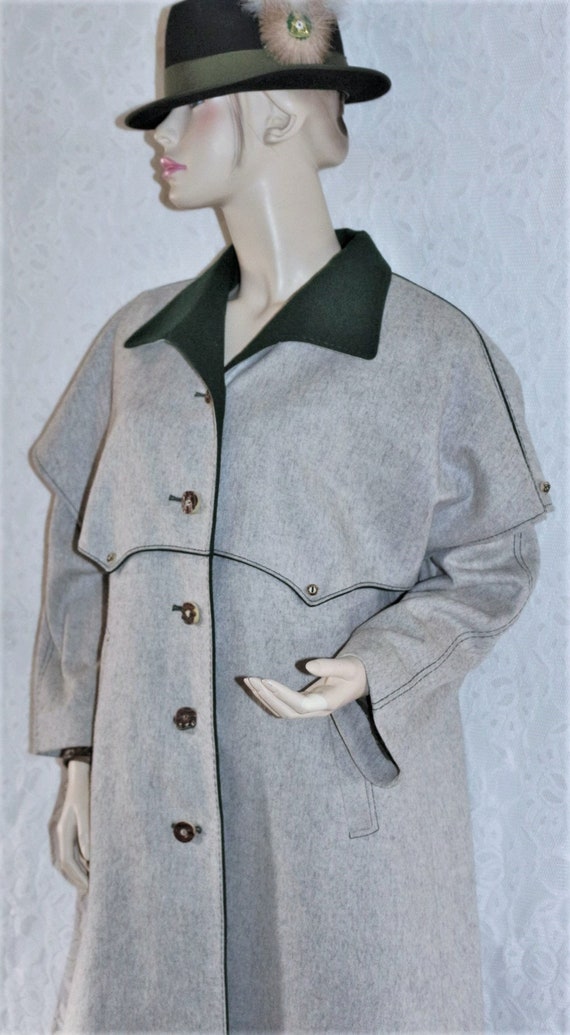 Loden traditional coat new wool 70s 80s Bavaria g… - image 7