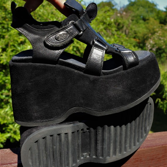 Plateau shoes leather vintage Buffalo Platform 7cm