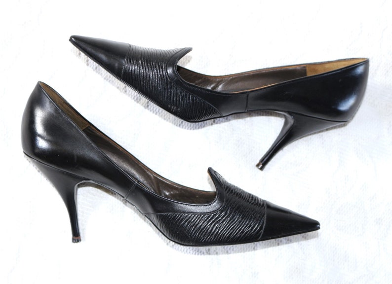 Stiletto true EU/DE Gr.40 Leder true vintage Pumps 9cm elegant sexy Bild 6