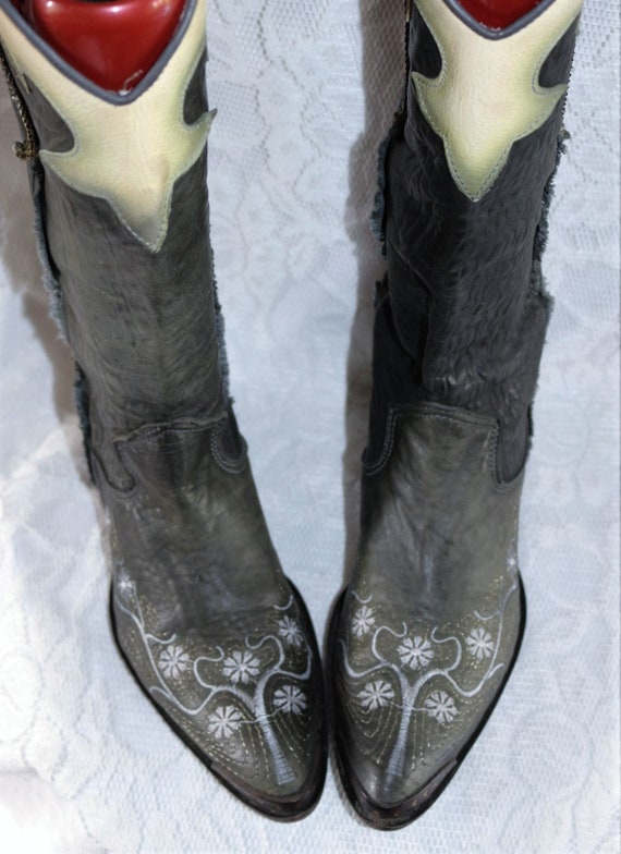 Cowboy boots leather y2k high quality EU/DE size … - image 5