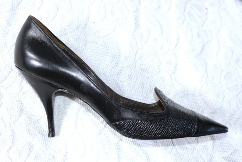 Stiletto true EU/DE Gr.40 Leder true vintage Pumps 9cm elegant sexy Bild 8