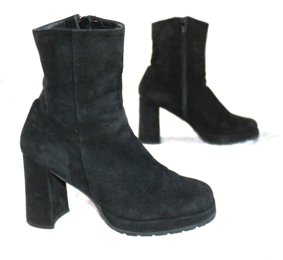 Platform suede ankle boots EU/DE size. 39 slim y2… - image 2