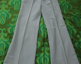 Flared trousers 70s men size XXS hippie true vintage boho trousers solid fabric