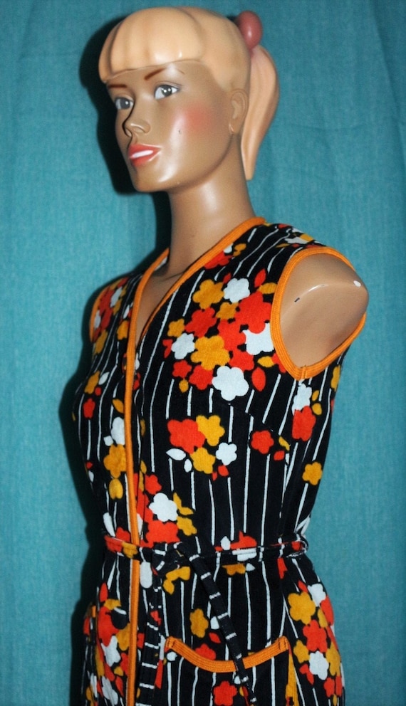dress Bathrobe terry 70s EU/DE Size XS S 34 36 Hip