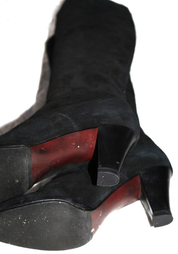 80s leather boots Gabor narrow shaft suede EU/DE … - image 6