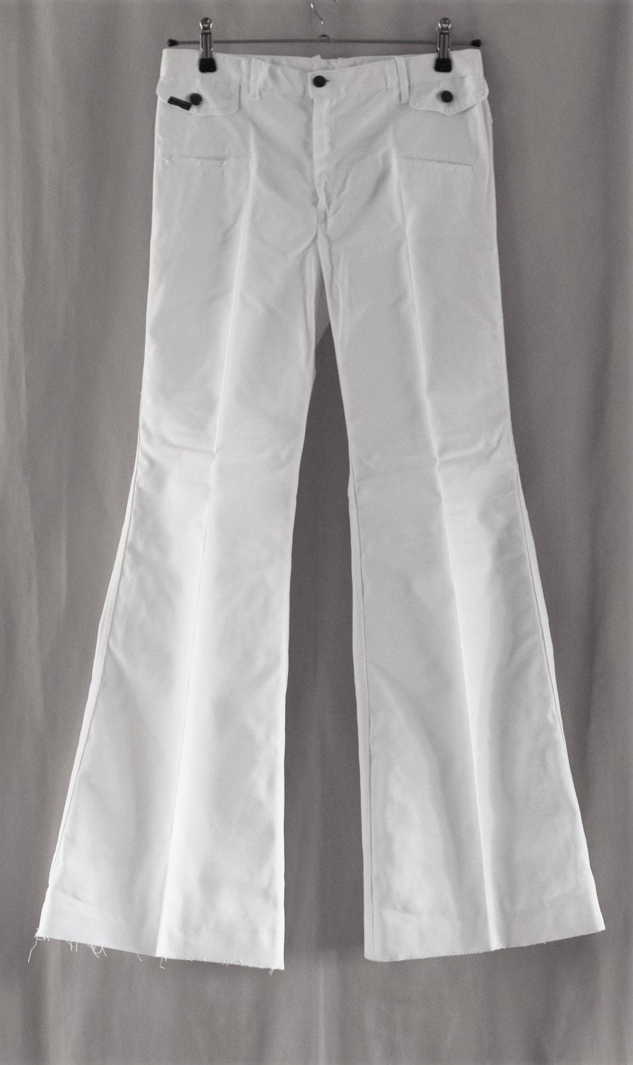 Mens white cheap flare pants