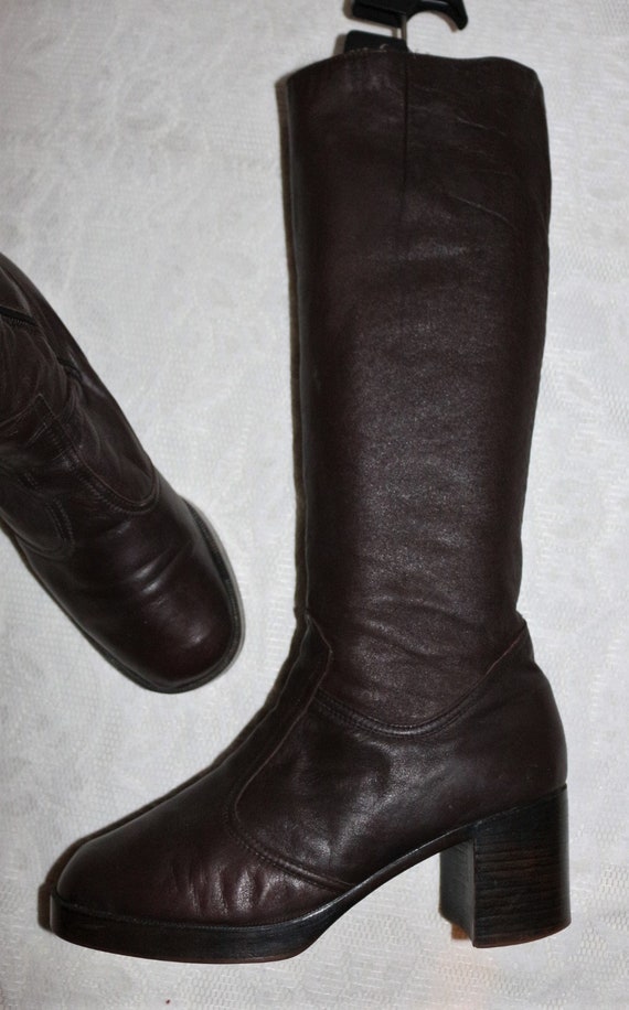 Hippie Plateau chunky Boots Leather EU/DE size 38