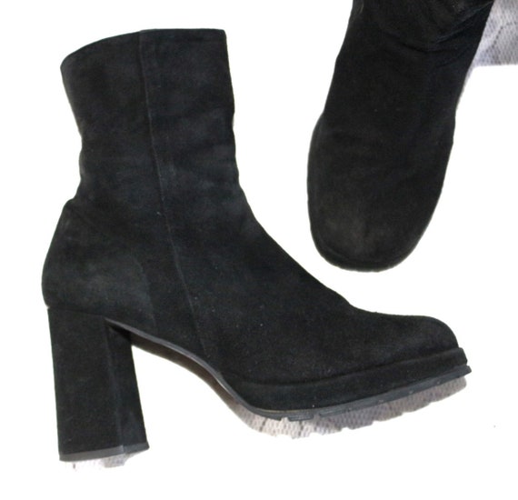 Platform suede ankle boots EU/DE size. 39 slim y2… - image 9